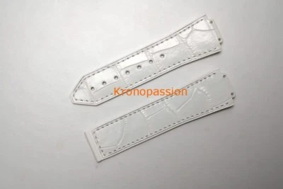 Hublot White Alligator Strap for Big Bang Fusion 38mm Series OEM New ! - Image 1 of 3