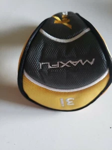 Maxfli CrossbaX 3 Eisen Golf Head Cover Schwarz Gelb Headcover 3i - Bild 1 von 2