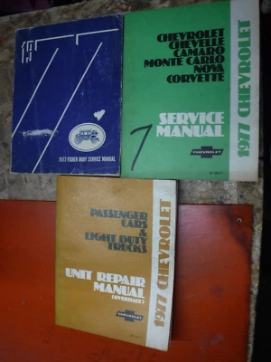 Chevrolet Camaro Corvette Monte Carlo Chevelle Nova 1977 manuales de servicio de fábrica Foto 1 de 4