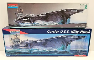 2X LOT MONOGRAM 1/800 USS KITTY HAWK AIRCRAFT CARRIER NEW MODEL KITS - Picture 1 of 3
