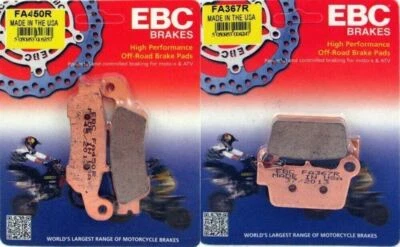 EBC R front & rear brake pad set fits 2008-on Yamaha YZ125 YZ250 YZ250F YZ450F - Image 1 of 4
