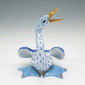 Herend Squawking Goose Blue Fishnet - Picture 1 of 3