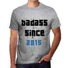 Men's Graphic T-Shirt Badass Since 2015 9Th Birthday Anniversary 9 Year Old Gift