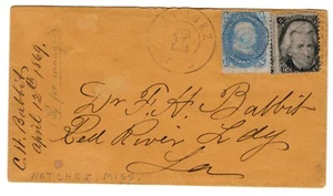 #92 Franklin, #85B Z Grill Black Jack Natchez MS to Red River Landing LA 1869 - Foto 1 di 3
