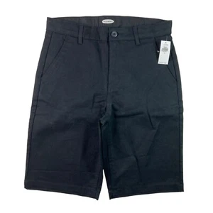 Old Navy Shorts Boys Size 14 Black Uniform Built-In Flex Twill Straight NWT - Picture 1 of 9