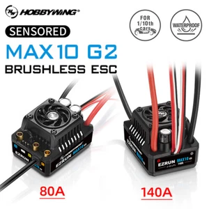Hobbywing MAX10 G2 Sensored Brushless ESC 80A 140A 2-3S for 1/10 RC Car Truck - Bild 1 von 14