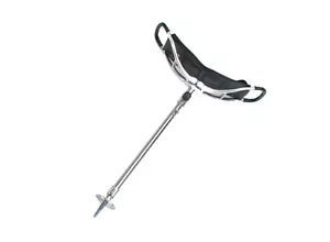 WIDE LEATHER SHOOTING STICK WITH RUBBER FERRULE Folding Stool SEAT for Walking - Picture 1 of 2