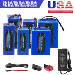 TWV 36V 48V 8AH/10AH/14AH/20AH Ebike Lithium Battery - Picture 1 of 37