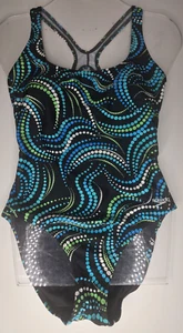Speedo Costume da Bagno Donna Sportivo Pezzo Unico Integrato Reggiseno Coppe Multicolore Taglia 10 - Foto 1 di 8