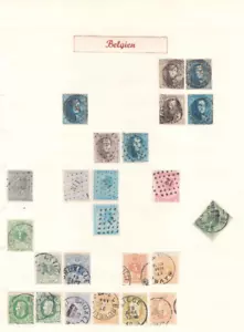 Belgium 1849 and later, collection part with better semi+classic values, used - Picture 1 of 16