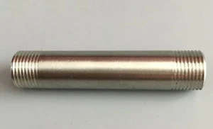 100mm Long 1/8" 1/4" or 3/8" BSPT Male Coupler Stainless Fitting Union Adapter - Picture 1 of 1