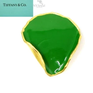Broche prendedor NYJEWEL Tiffany & Co. oro amarillo de 18 k esmalte verde - Imagen 1 de 4