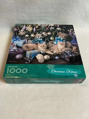 Springbok 1000 Piece Jigsaw Puzzle - 'Christmas Kittens' - Sealed Package - Image 1 of 4