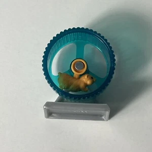 Barbie Doll Pet Boutique Hamster on Wheel Spins Teal - Picture 1 of 5