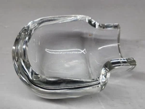 Vintage Kosta Boda Crystal Art Clear Glass Pipe Rest Ashtray Signed Numbered - Picture 1 of 10