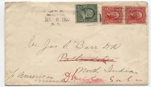 1903 Walton NY RFD handstamp cover to India [6618] - Picture 1 of 3