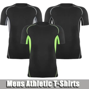 Men Compression Shirt Tank Top Short Sleeve Sport Vest Workout Athletic Shirts - Picture 1 of 19