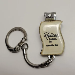 VTG Replicap Products Inc Greenville Ohio Advertising Nail Clipper File Keychain - Picture 1 of 4