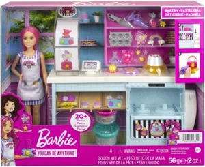 Juego de panadería Barbie con muñeca de pelo rosa y más de 20 piezas HGB73 NUEVO - Imagen 1 de 6