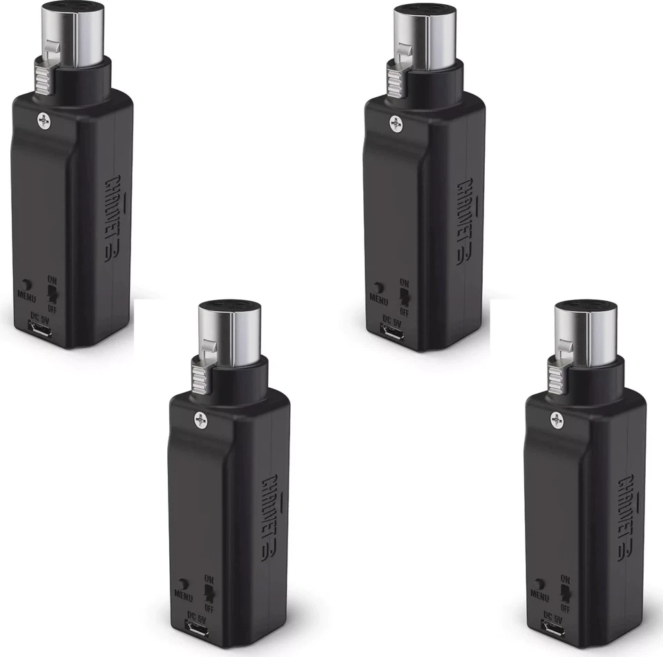 4x Chauvet DJ D-Fi XLR RX Up to 10 Hours Battery-Powered D-Fi DMX Receiver - Image 1 of 4