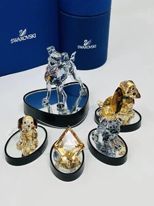 Swarovski Disney Lady And The Tramp Complete Set & Display Stand MIB - Picture 1 of 20