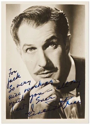 Vincent Price 5" x 7" Signed Photo Cover