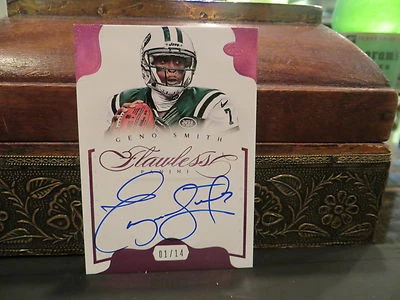 Panini Flawless Pink Autograph Jets Auto Geno Smith   01/14  2014 - Image 1 of 3