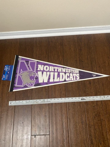 NorthWestern Wildcats Pennant by Wincraft, NCAA, Full Size 12" x 30 Cover