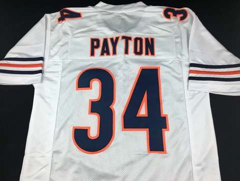 Walter Payton Custom White Football Jersey Chicago Bears Great Mens Size XL Cover