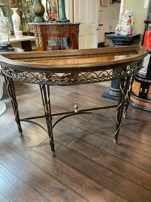 Console Table w/ 24k Gilded Bronze - Image 1 of 4