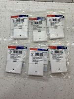 Lot of 5 6-Port Wallplate Flush Mount 1 Gang with Icons 557691-1 AMP Almond