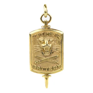 Rare Vintage University of Missouri ROTC Tiger Battery Gold Filled Key Pendant - Picture 1 of 4