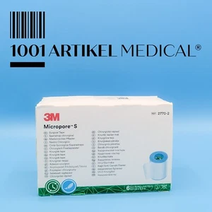 3M MICROPORE S Silikonband Tape Silikon-Pflaster 5cm x 5m (6 Stück) MHD 03/27 - Bild 1 von 1