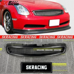 Fits 2003-2007 Infiniti G35 350GT 2D Coupe Real Carbon Fiber Front Grill Grill - Picture 1 of 17