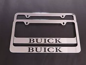 2 BUICK STAINLESS STEEL Chrome License Plate Frame - Picture 1 of 1