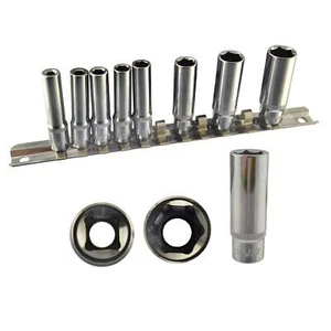 1/4" Drive Deep Imperial SAE AF Sockets 6 Sided Single Hex 5/32” – 1/2" - Picture 1 of 13