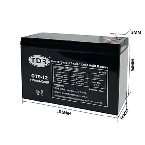 12V 9Ah Deep Cycle Battery Replace PS-1290, RT1272, RT1275,RT1280, RT1290 PS1270 - Picture 1 of 6