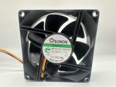 SUNON ME80251V1-000U-G99 DC12V 1.7W 8cm 3-Wire Cooling Fan - Image 1 of 4