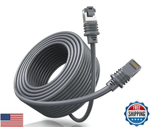 LevaGott 150FT Starlink Cable, Gray, Waterproof, 45.7M, Ethernet, Cat 6a, Mal - Photo 1/5