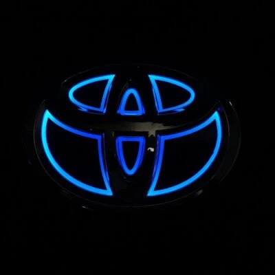 TOYOTA LED 5D Emblem Logo Blue Red White  6.3in×4.3in (160mm×110mm) PRIUS Camry Foto 1 de 4