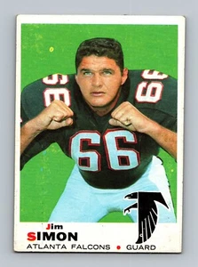 1969 Topps #184 Jim Simon GD-VG Vintage Football Card - Picture 1 of 2
