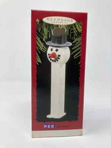 Hallmark Vtg Ornament Snowman PEZ Collection 1996 Handcrafted Frosty Theme Dated - Picture 1 of 5