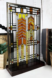 Ebros Frank Lloyd Wright Herbst Sumach Buntglaskunst Metallrahmen hängende Wand - Bild 1 von 9