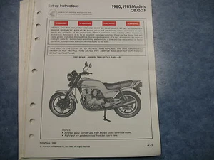 80 81 CB750F CB750 F HONDA FACTORY OEM ASSEMBLY SET UP MANUAL WIRING DIAGRAM - Picture 1 of 4