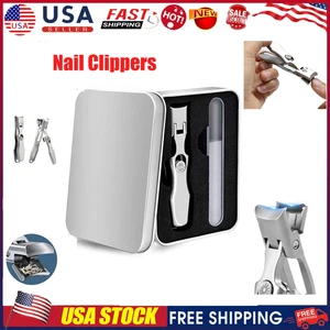 New Ultra Sharp Big Nail Clippers Steel Wide Jaw Opening Anti Splash Portable US - Picture 1 of 12