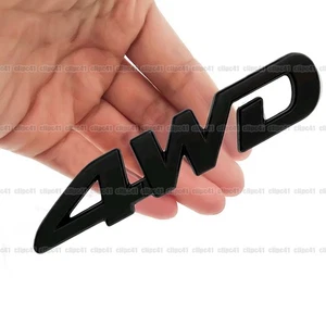 Black Car 4WD 3D Chrome Emblem Badge 4x4 Logo Four Wheel Drive Decal Sticker - Bild 1 von 3