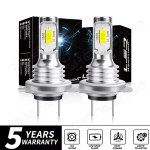 2x H7 LED Headlight Bulb Kit High Low Beam 100W 40000LM Super Bright 6000K White - Bild 1 von 11