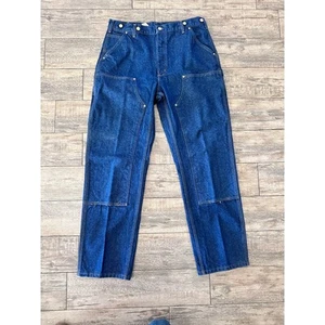 Salopette Carhartt Uomo B07 Denim Vestibilità Doppio Ginocchio Jeans Carpentiere Taglia 36X32 - Foto 1 di 7