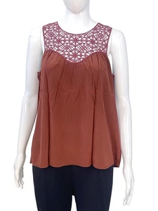 Ulla Johnson Donna Seta Chiffon Floreale Ricamo Pizzo Camicetta Tunica Top S 4 - Foto 1 di 19