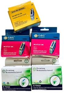 Epson T2002 cyangelb 2 Tinten grün Projekt kompatibel schwarz & OA4E0T321 schwarz Posten - Bild 1 von 4